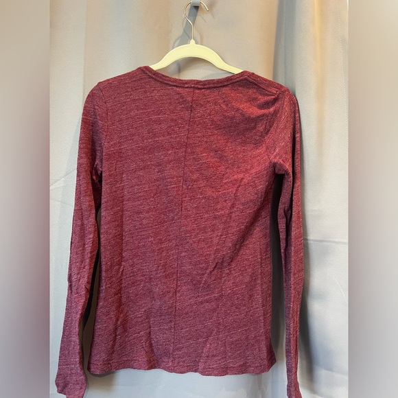 Lucky Brand- Elephant Print Long Sleeve Shirt - Maroon - Women’s XS - Picture 3 of 3